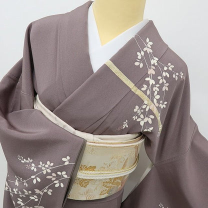 六花-RIKKA- 美品 正絹 萩 刺繍 トールサイズ まとうだけで花開く、秋の風情。 訪問着 着物 A6136