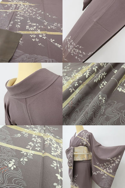 六花-RIKKA- 美品 正絹 萩 刺繍 トールサイズ まとうだけで花開く、秋の風情。 訪問着 着物 A6136