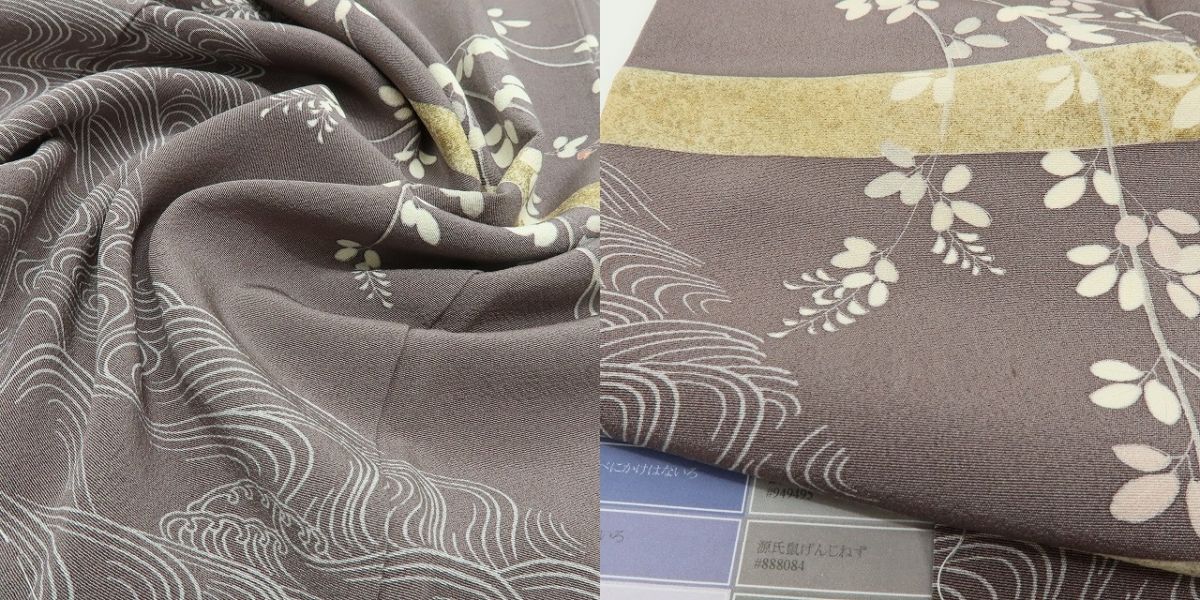 六花-RIKKA- 美品 正絹 萩 刺繍 トールサイズ まとうだけで花開く、秋の風情。 訪問着 着物 A6136
