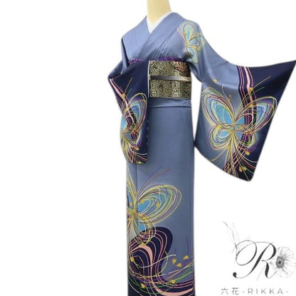 六花-RIKKA- 正絹 蝶 トールサイズ 光と花びらを纏って、蝶のように心ときめく着物時間♪ 訪問着 着物 A6137