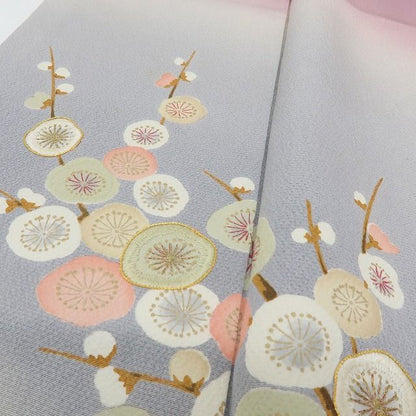 六花-RIKKA- 美品 正絹 花井幸子落款 刺繍 梅や桜、枝垂れ柳、春の庭園の主役になる！ 訪問着 着物 A6141