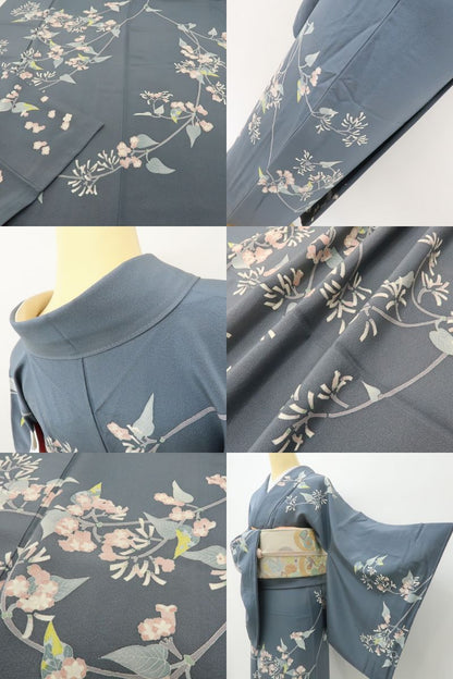 六花-RIKKA- 美品 正絹 作家物落款 大人の心をときめかせる、沈丁花♪ 訪問着 着物 A6142