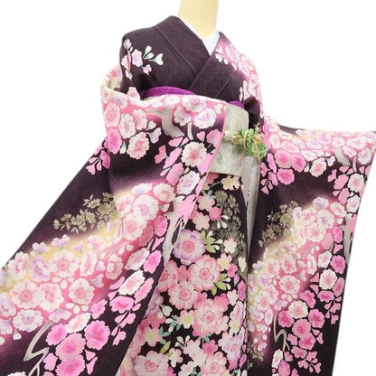 六花-RIKKA- 美品 正絹 桂由美落款 桜美人になる晴れの日♪ トールサイズ 振袖 着物 A6158