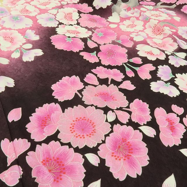 六花-RIKKA- 美品 正絹 桂由美落款 桜美人になる晴れの日♪ トールサイズ 振袖 着物 A6158