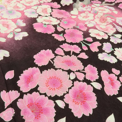 六花-RIKKA- 美品 正絹 桂由美落款 桜美人になる晴れの日♪ トールサイズ 振袖 着物 A6158