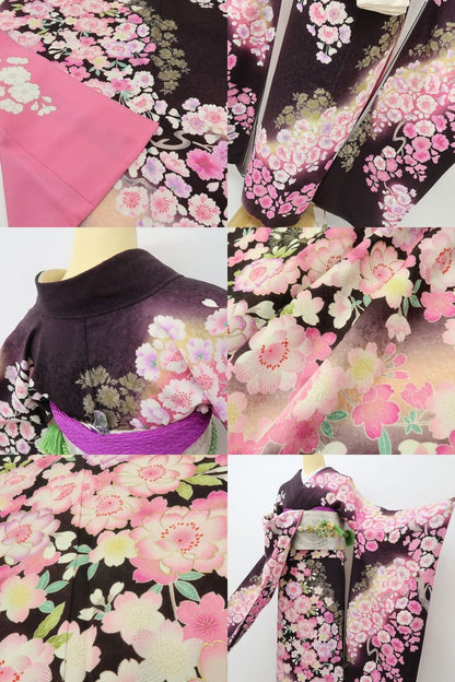 六花-RIKKA- 美品 正絹 桂由美落款 桜美人になる晴れの日♪ トールサイズ 振袖 着物 A6158