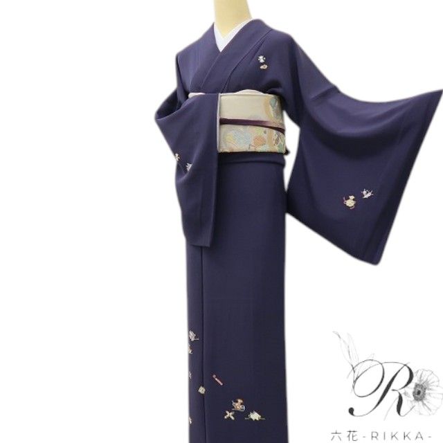 六花-RIKKA- 正絹 作家物落款 宝尽くし 大人の品格＋大人可愛い遊び心☆ 訪問着 着物 A6161