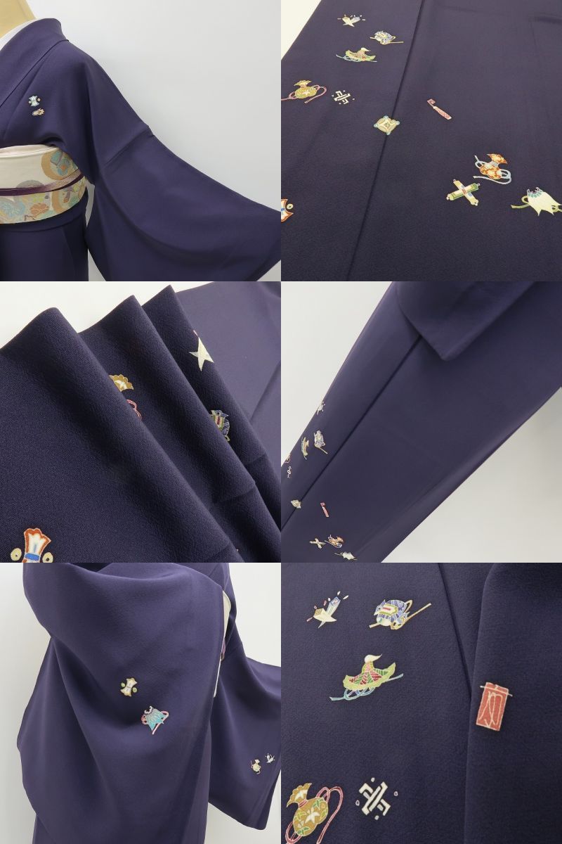 六花-RIKKA- 正絹 作家物落款 宝尽くし 大人の品格＋大人可愛い遊び心☆ 訪問着 着物 A6161