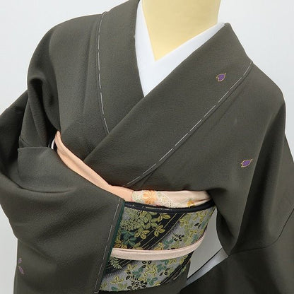 六花-RIKKA- 美品未着用 正絹 小田章謹製 ひそやかに咲く桜♪ トールサイズ 付下げ 着物 A6163