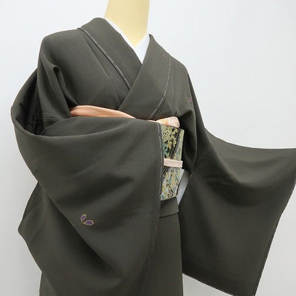 六花-RIKKA- 美品未着用 正絹 小田章謹製 ひそやかに咲く桜♪ トールサイズ 付下げ 着物 A6163