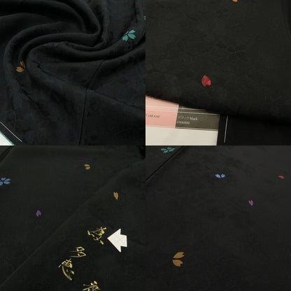 六花-RIKKA- 新品 正絹 アトリエ聖jin苑 児島廣和落款 桜 ニャァな遊び心を秘めた、桜物語♪ 仕付け糸付 小紋 着物 A6165