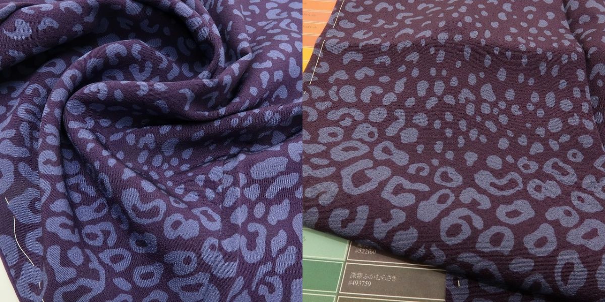 六花-RIKKA- 新品 正絹 トール・ゆったりサイズ 絶妙な裏切りが魅力の深紫色! 仕付け糸付 小紋 着物 A6166