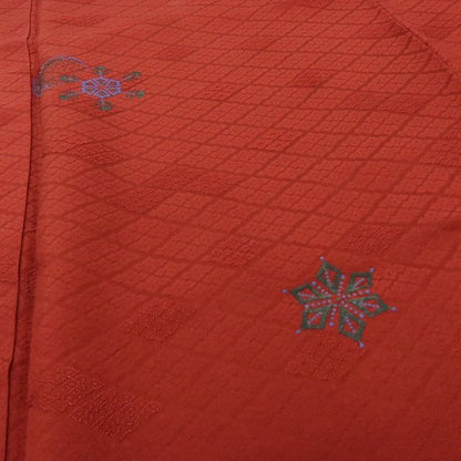 六花-RIKKA- 美品 正絹 冬の街をドラマチックに変える、花咲く結晶☆ 小紋 着物 A6167