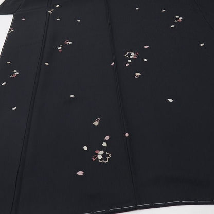 六花-RIKKA- 新品 正絹 刺繍 桜 トールサイズ ちらり、ひらり。秘密めく刺繍桜♪ 仕付け糸付 小紋 着物 A6168
