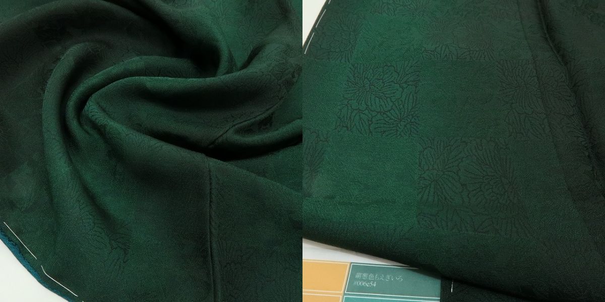 六花-RIKKA- 新品 正絹 仕付け糸付 トールサイズ 神秘の森に咲く、牡丹市松の誘惑☆ 小紋 着物 A6178