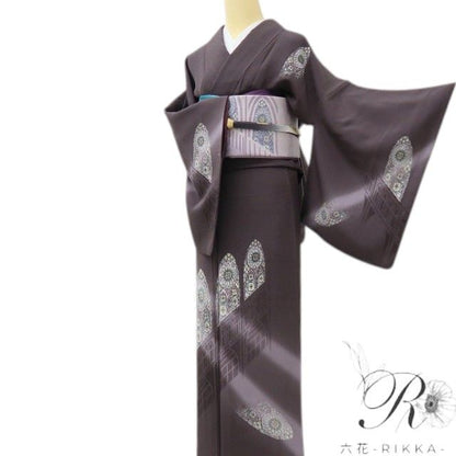 六花-RIKKA- 正絹 花煌路 内田芳光落款 刺繍 伝統を裏切る、ステンドグラスの奇跡☆ 訪問着・袋帯 ２点セット 着物 A6179