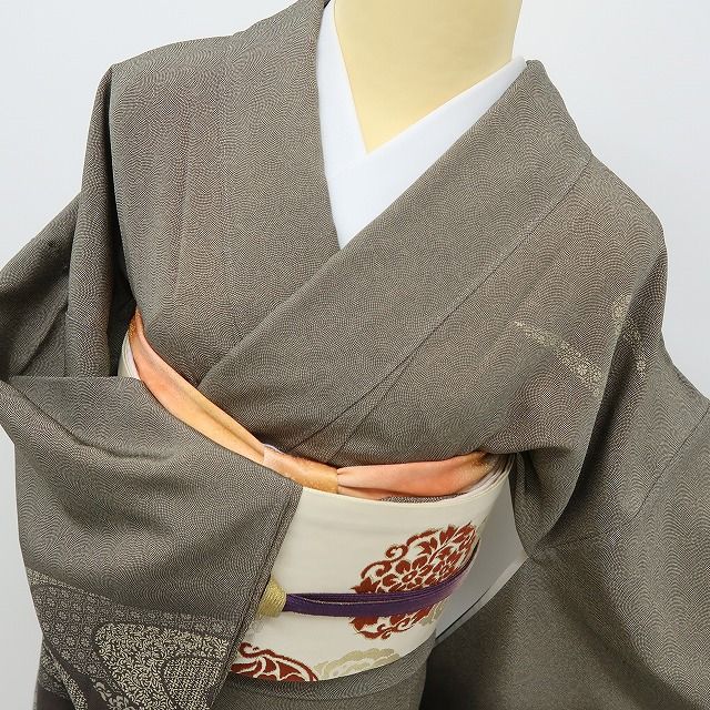 六花-RIKKA- 美品 正絹 鮫模様 トールサイズ 遠目に粋、近づけば華！ 江戸小紋 訪問着 着物 A6180