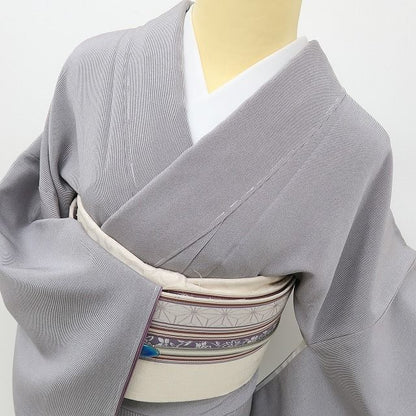 六花-RIKKA- 新品 正絹 染師 服部光擴落款 万筋 仕付け糸付 ラベンダーモーブの気品をまとう、粋！ 江戸小紋 着物 A6184