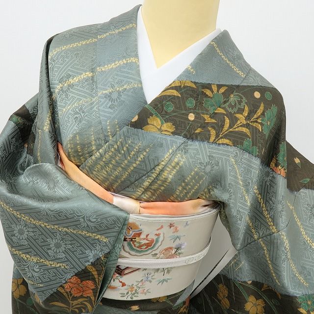 六花-RIKKA- 美品 正絹 東京ますいわ屋謹製 風をまとう、花をまとう。 訪問着 着物 A6191