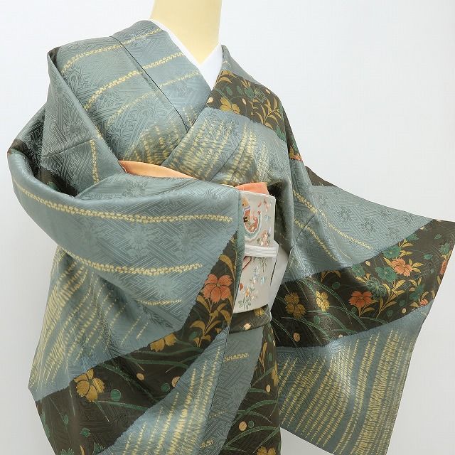 六花-RIKKA- 美品 正絹 東京ますいわ屋謹製 風をまとう、花をまとう。 訪問着 着物 A6191