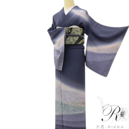 六花-RIKKA- 新品 正絹 仕付け糸付 朝焼けや夕焼けをまとう、幻想美☆ 訪問着 着物 A6195