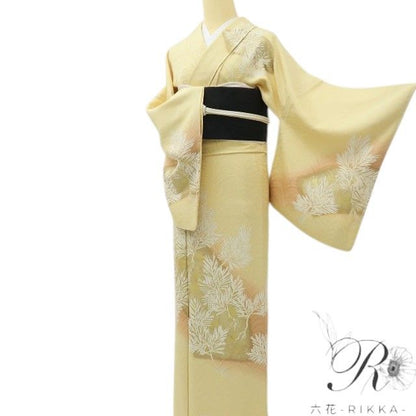 六花-RIKKA- 美品 正絹 北出与三郎落款 大王松 レグホーンの多幸感にダイナミックでモダンな大王松！ 訪問着 着物 A6198