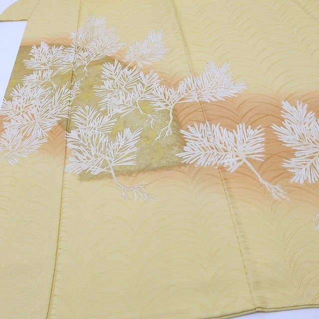 六花-RIKKA- 美品 正絹 北出与三郎落款 大王松 レグホーンの多幸感にダイナミックでモダンな大王松！ 訪問着 着物 A6198