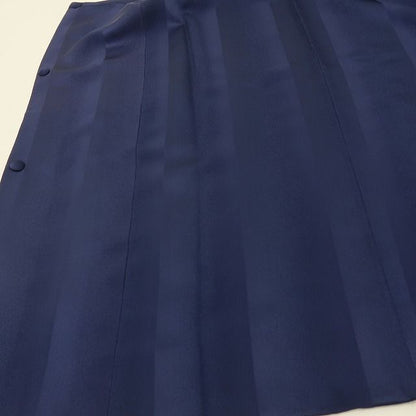 六花-RIKKA- 美品 正絹 秋山庄太郎落款 リバーシブル ネービーブルー×パールグレイのあなたを、パパラッチ！ 道行コート 着物 A6202