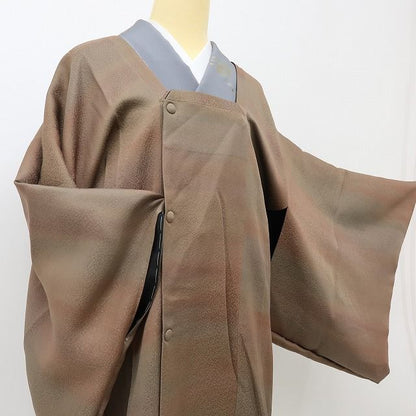 六花-RIKKA- 新品 正絹 リバーシブル ブラック×渋紙色。一枚でまとう、二つの私！ 道行コート 着物 A6207