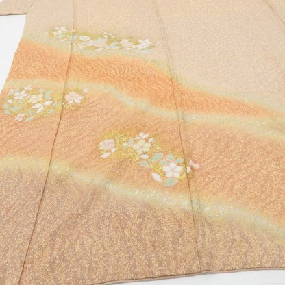 六花-RIKKA- 美品 正絹 やまと誂製 箔散らし ローズダストの洗練美☆彡 トールサイズ 訪問着 着物 A6211