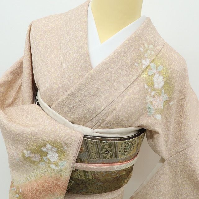 六花-RIKKA- 美品 正絹 やまと誂製 箔散らし ローズダストの洗練美☆彡 トールサイズ 訪問着 着物 A6211