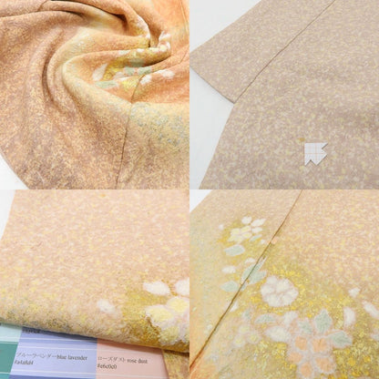 六花-RIKKA- 美品 正絹 やまと誂製 箔散らし ローズダストの洗練美☆彡 トールサイズ 訪問着 着物 A6211