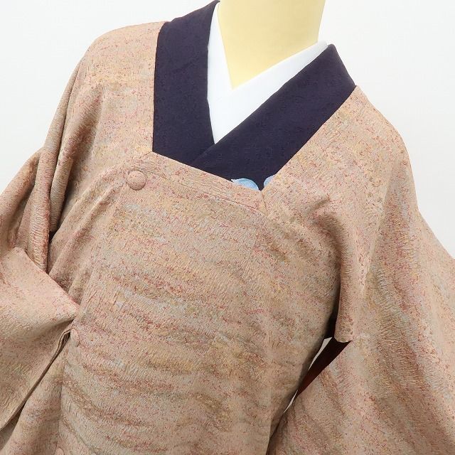 六花-RIKKA- 美品 正絹 陶彩染 加藤唐九郎 まとう、野の陶人の彩！ 道中着 着物 A6213