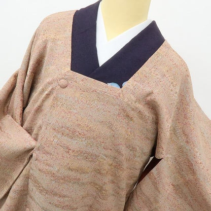 六花-RIKKA- 美品 正絹 陶彩染 加藤唐九郎 まとう、野の陶人の彩！ 道中着 着物 A6213