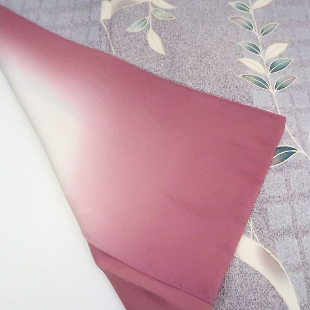 まめ藤 ｍ2101＊美品 正絹 孔雀 手縫い仕立て 小紋