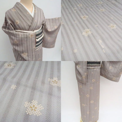 まめ藤 ｍ2104＊美品 正絹 手縫い仕立て 小紋