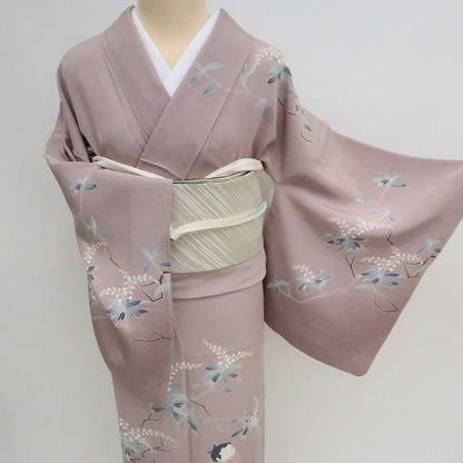まめ藤 ｍ2120＊正絹 作家物落款 童子 手縫い仕立て 訪問着