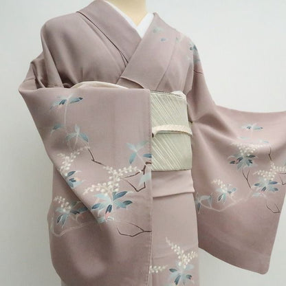 まめ藤 ｍ2120＊正絹 作家物落款 童子 手縫い仕立て 訪問着