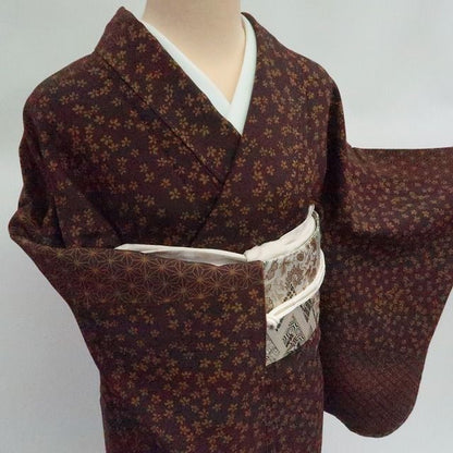 まめ藤 ｍ2167＊美品 正絹 麻の葉 手縫い仕立て 訪問着