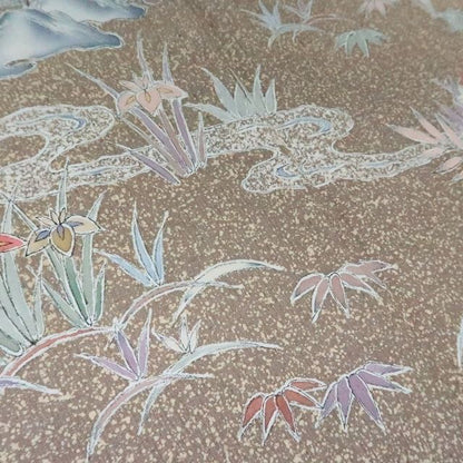 まめ藤 ｍ2209＊美品 正絹 作家物落款 松竹梅 手縫い仕立て 紬訪問着