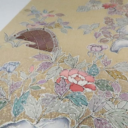 まめ藤 ｍ2209＊美品 正絹 作家物落款 松竹梅 手縫い仕立て 紬訪問着