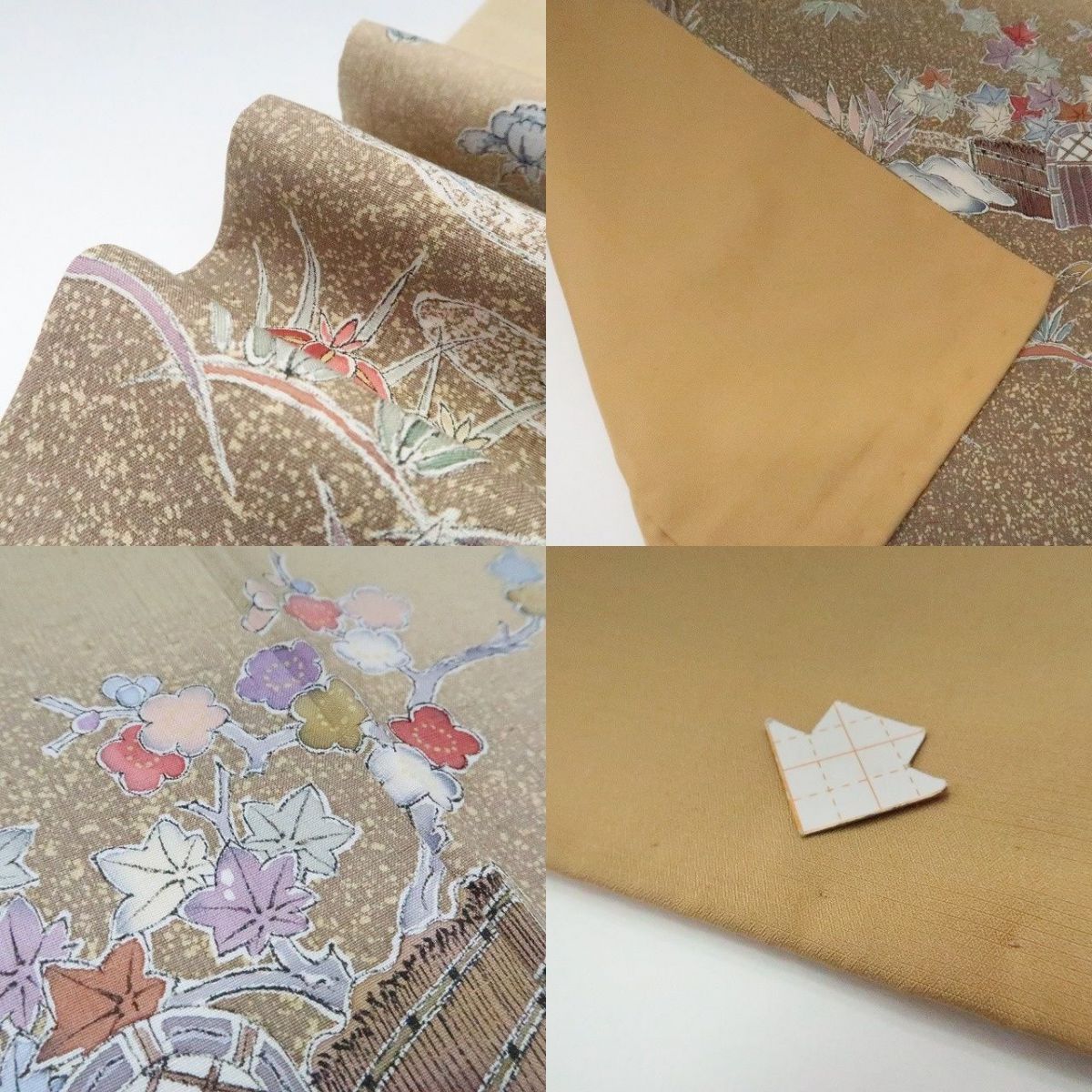 まめ藤 ｍ2209＊美品 正絹 作家物落款 松竹梅 手縫い仕立て 紬訪問着