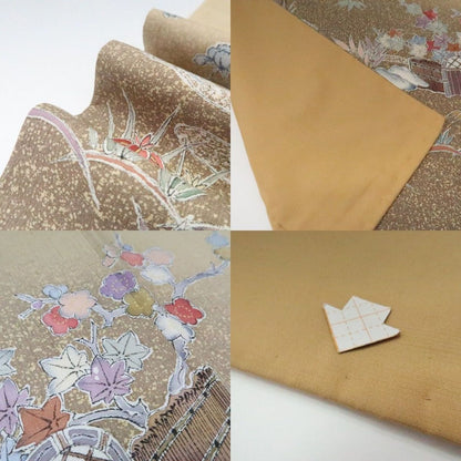 まめ藤 ｍ2209＊美品 正絹 作家物落款 松竹梅 手縫い仕立て 紬訪問着