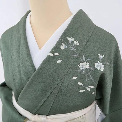 【中古】まめ藤 ｍ557 正絹 童子 手縫い仕立て 訪問着
