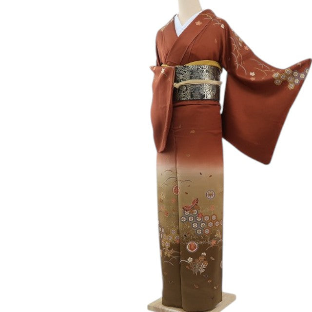 【中古】まめ藤 ｍ577 美品 作家物落款 染一つ紋 訪問着