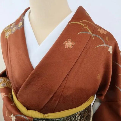 【中古】まめ藤 ｍ577 美品 作家物落款 染一つ紋 訪問着