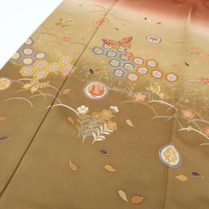 【中古】まめ藤 ｍ577 美品 作家物落款 染一つ紋 訪問着