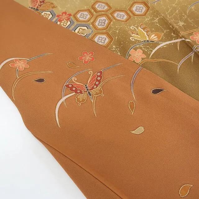 【中古】まめ藤 ｍ577 美品 作家物落款 染一つ紋 訪問着