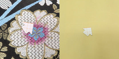 【中古】まめ藤 ｍ620 美品 正絹 桜 成人式 振袖用 袋帯