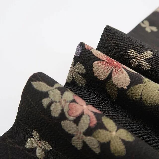 【中古】まめ藤 ｍ736 美品 洗える着物 桜 小紋